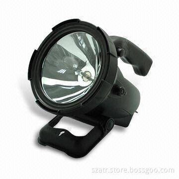 Handheld Spotlight with Secured Shoulder Strap and Multiple Angle Stand Positions